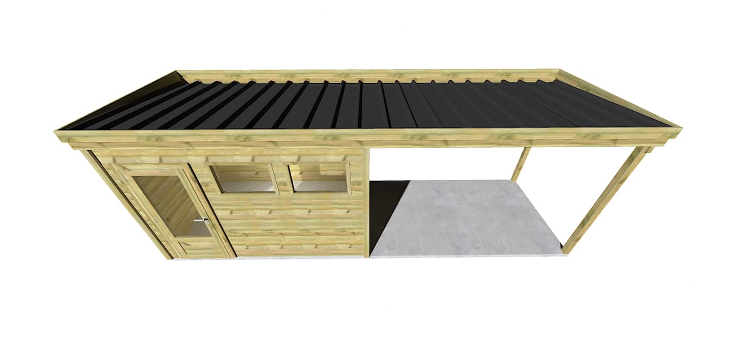 Abri Français Gamme Origine Pool House 17m2 abri jardin bois autoclave