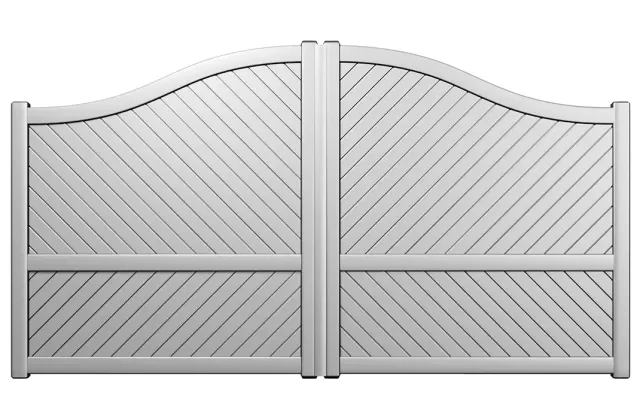 Préfalu Aspiring portail battant aluminium plein 85 mm