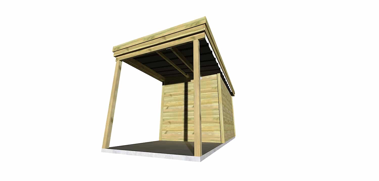 Abri Français Origine 13,4 m² abri jardin extension 2 m