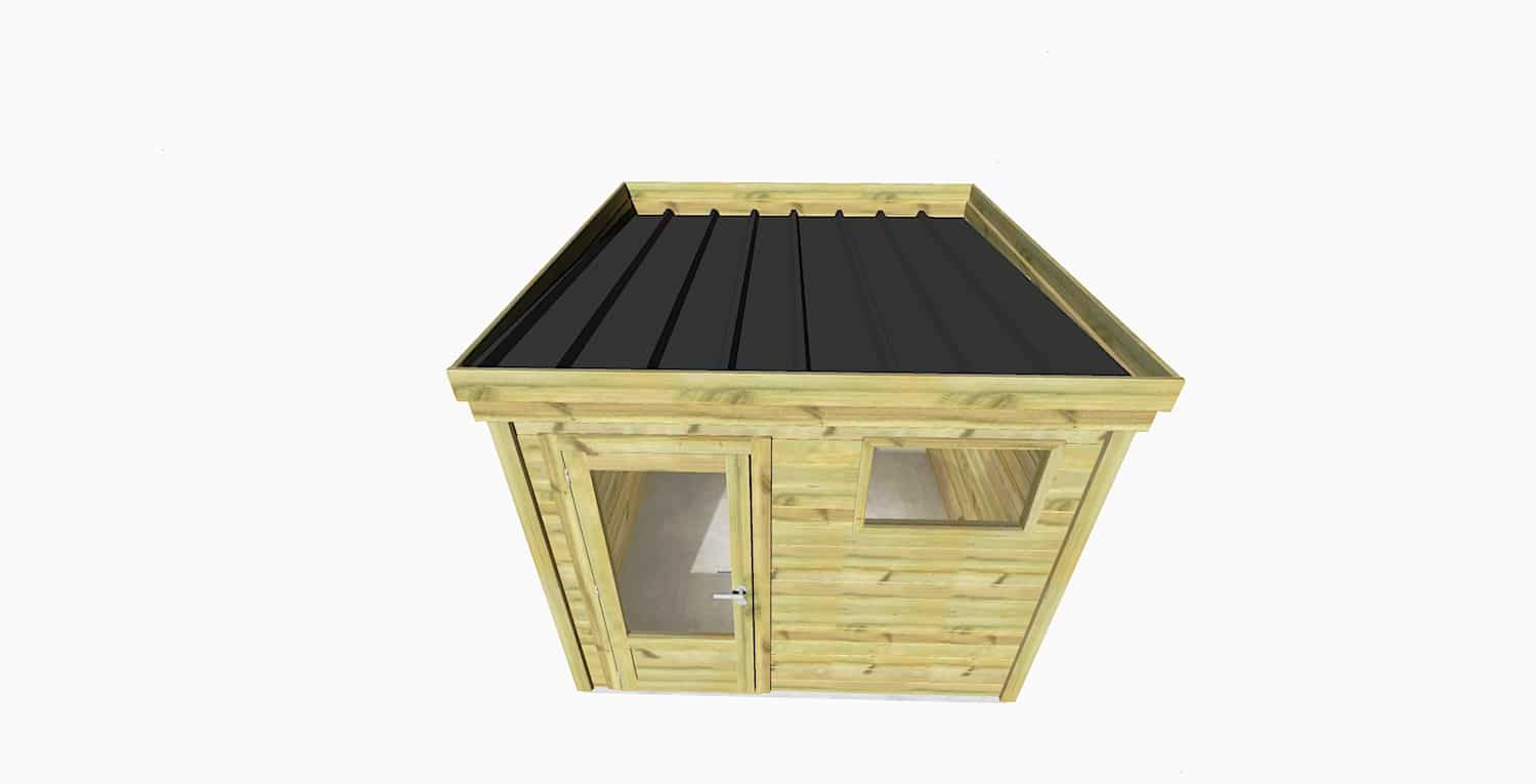 Abri Français Gamme Origine 2,76x2,91 m abri de jardin 8 m2 porte