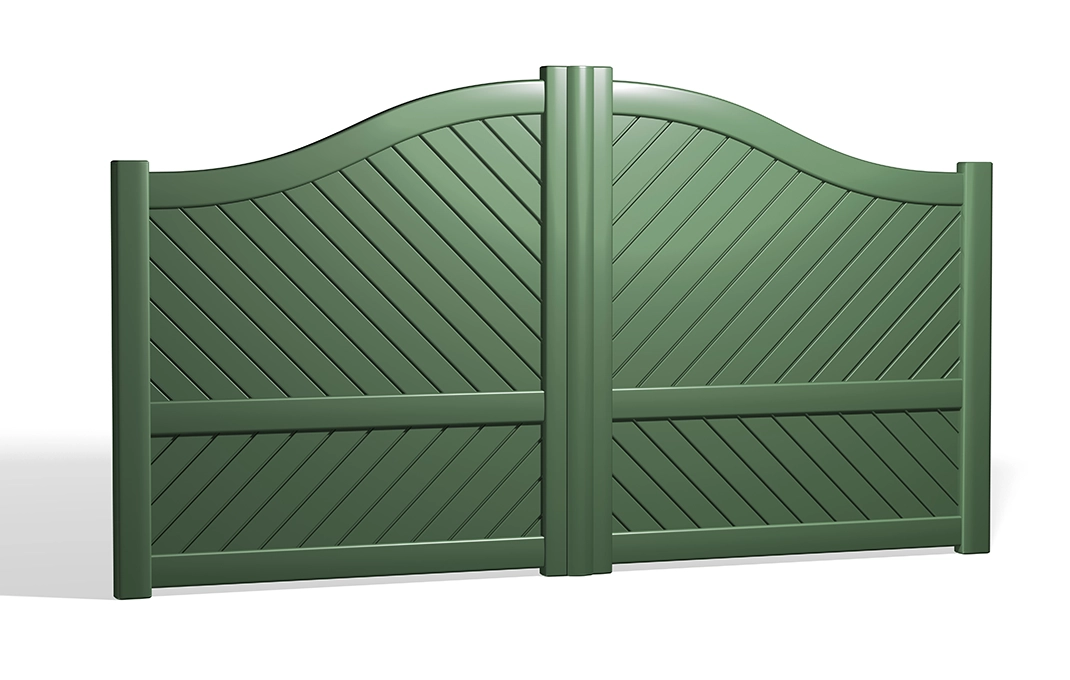 Préfalu Aspiring portail battant aluminium plein 85 mm