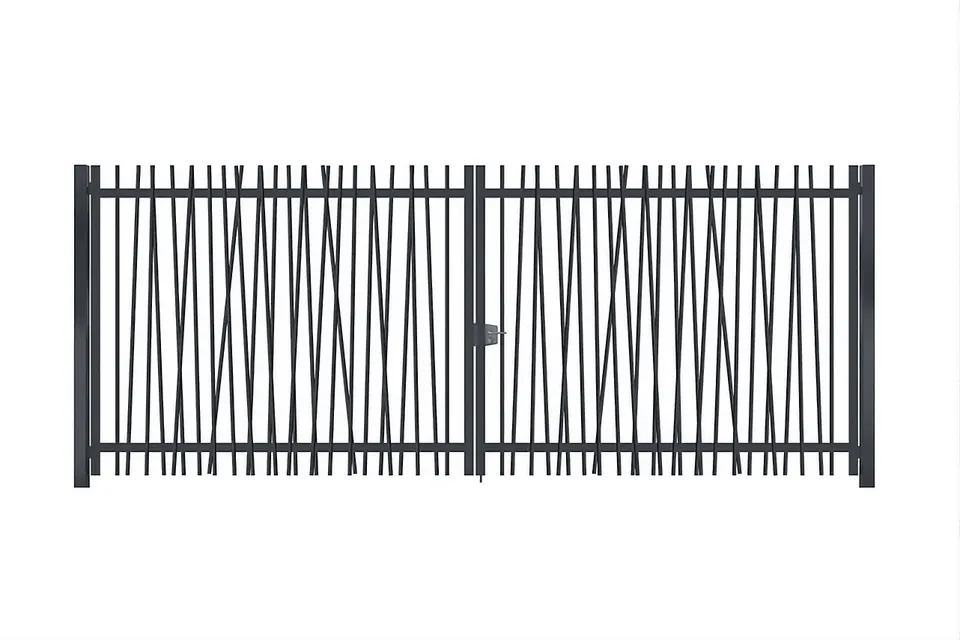 METAL GARDEN Portails Battants Acier canisse portail 2000 mm barreaux