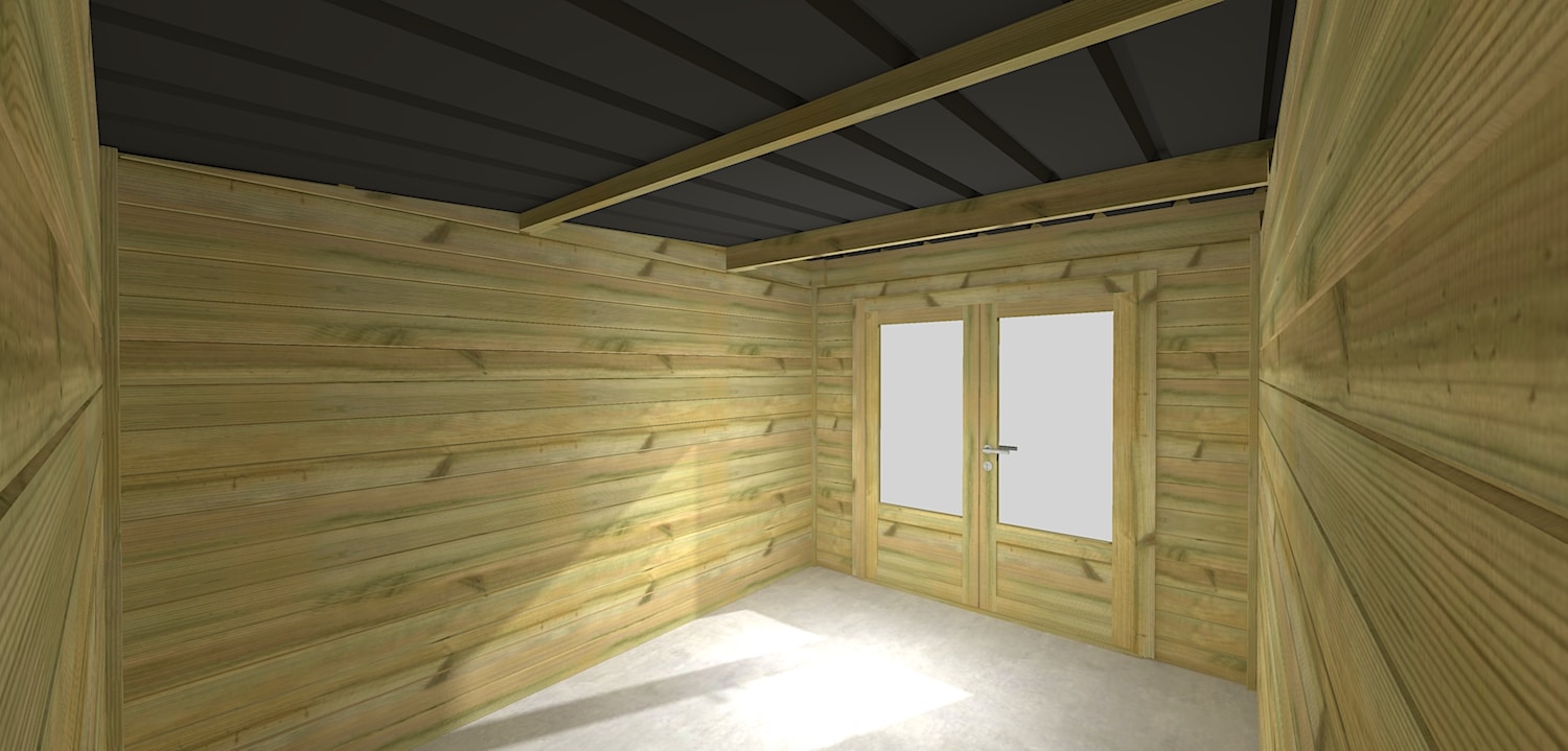 Abri Français Gamme Origine 23,2 m² abri bois 6,26 x 3,71 m