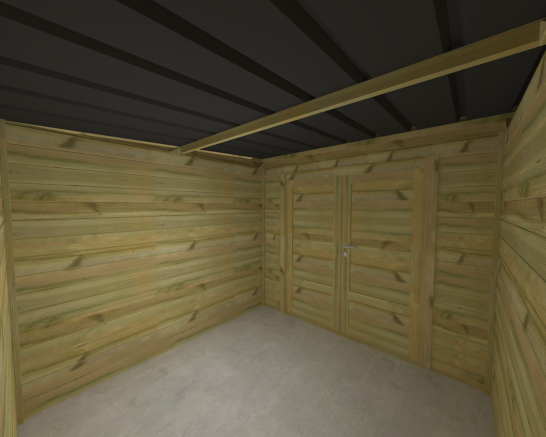 Abri Français Origine 6,3 m² porte double local rangement pin