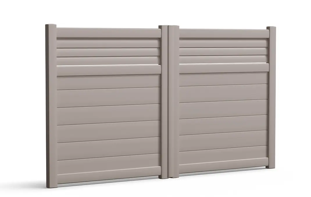 Préfalu MAUD portail battant aluminium lames brise-vent