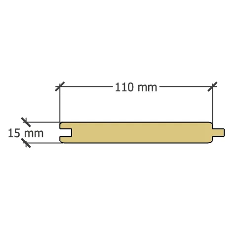 Abri Français planchette bois autoclave 100x11 cm classe 4