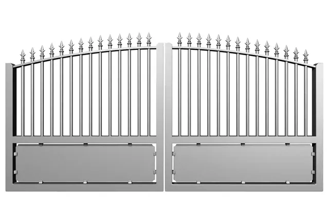 Préfalu Bouclier portail battant aluminium jardin