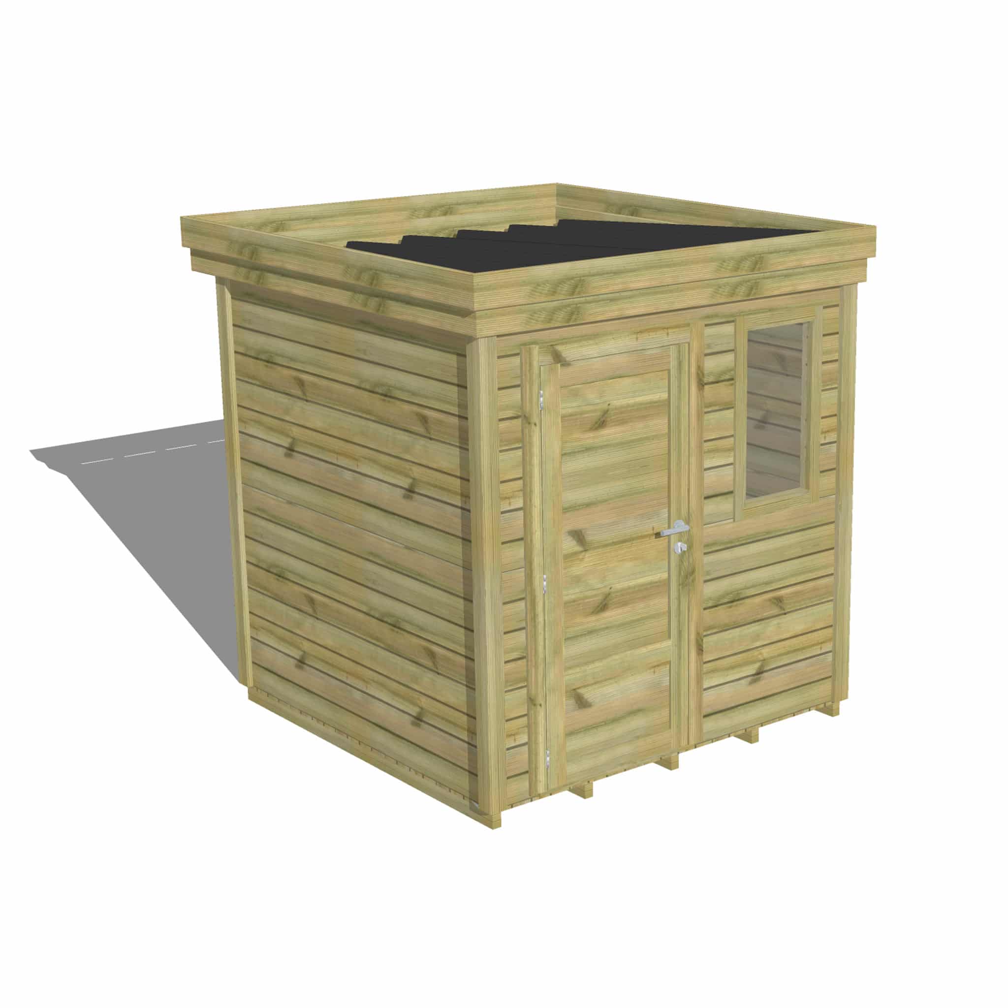 Abri Français Origine Abri jardin porte pleine 4,1m2 plancher
