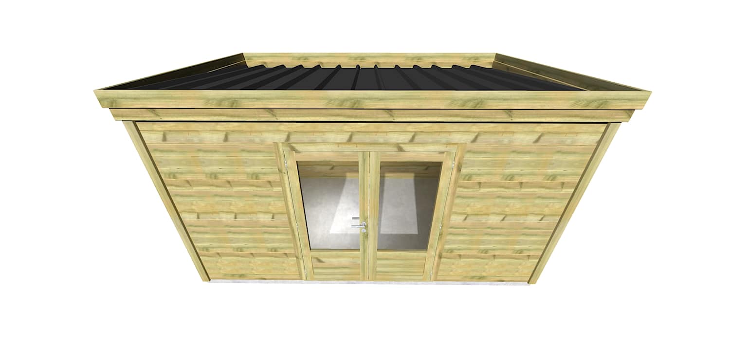 Abri Français Gamme Origine 13 m² abri jardin 4,46x2,91 m