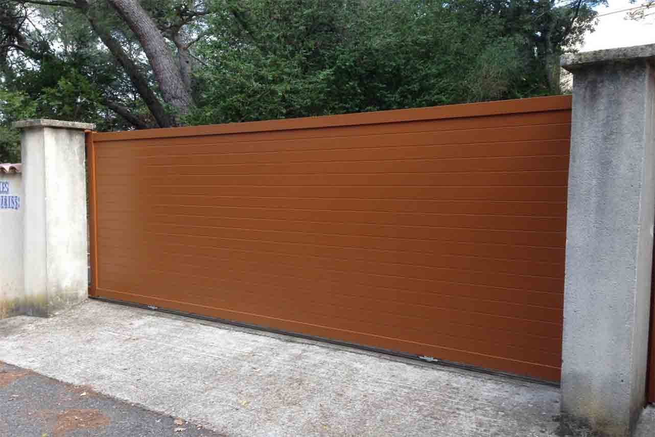 METAL GARDEN Portails Coulissants Aluminium standard plein 3500 mm