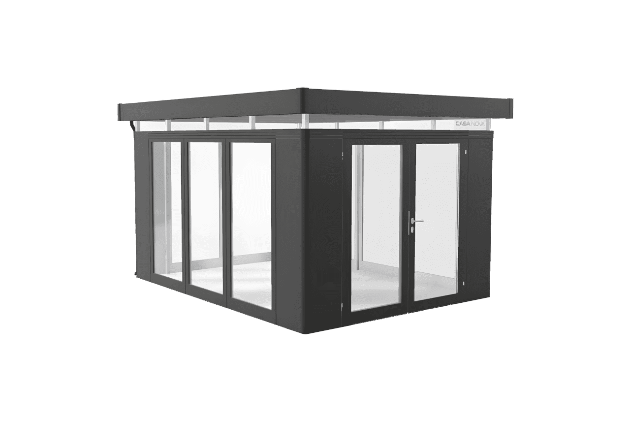 METAL GARDEN Véranda abri véranda verre acier 330 cm vitrée