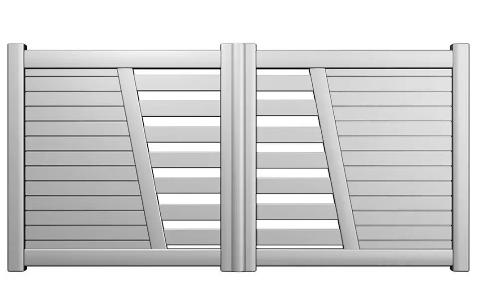 Préfalu Alborz portail battant aluminium jardin