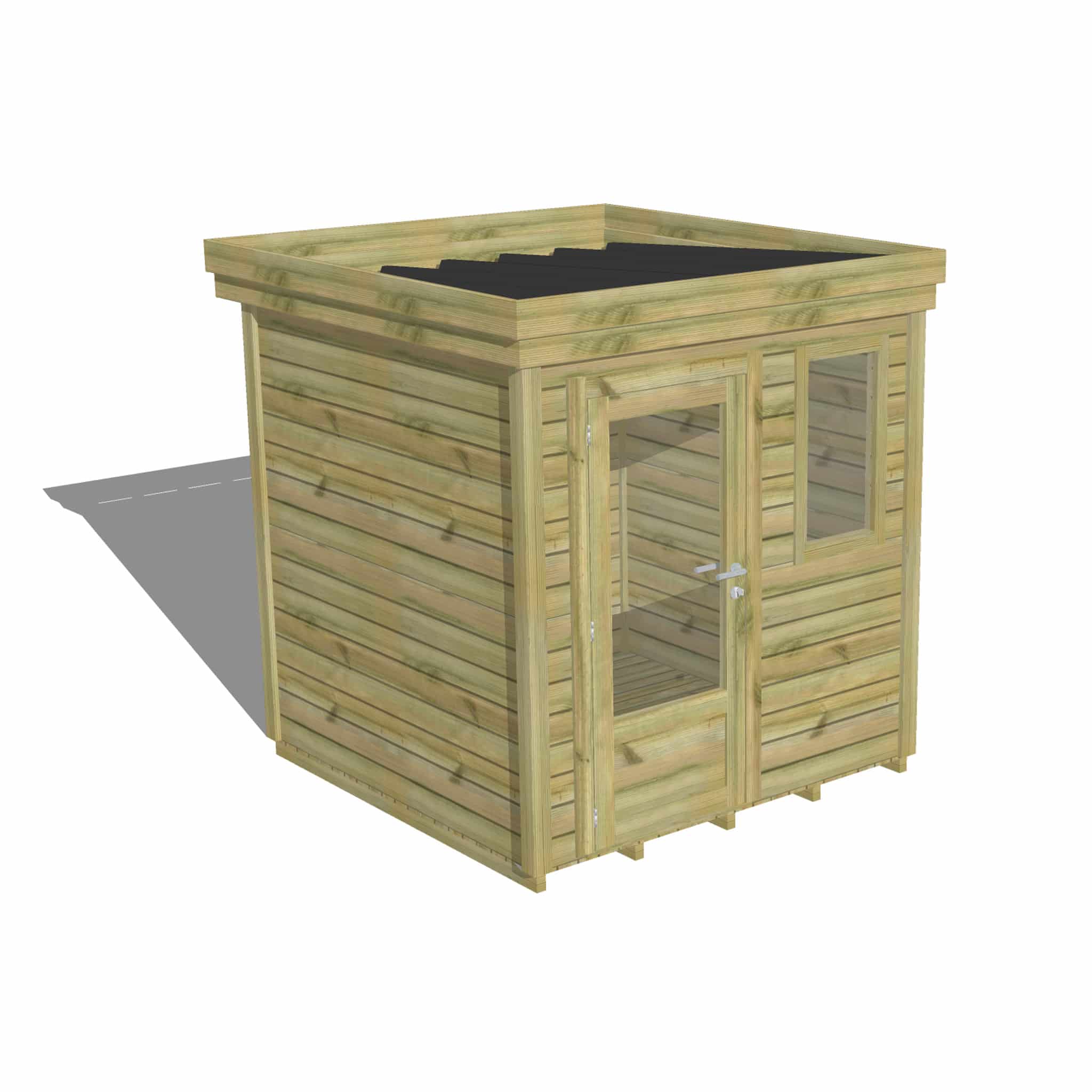 Abri Français Origine Chalet Jardin 4,1 m² Porte Vitrée Plancher