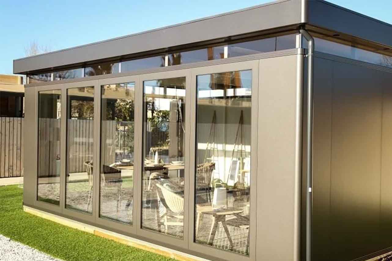 METAL GARDEN Véranda abri véranda verre acier 330 cm vitrée