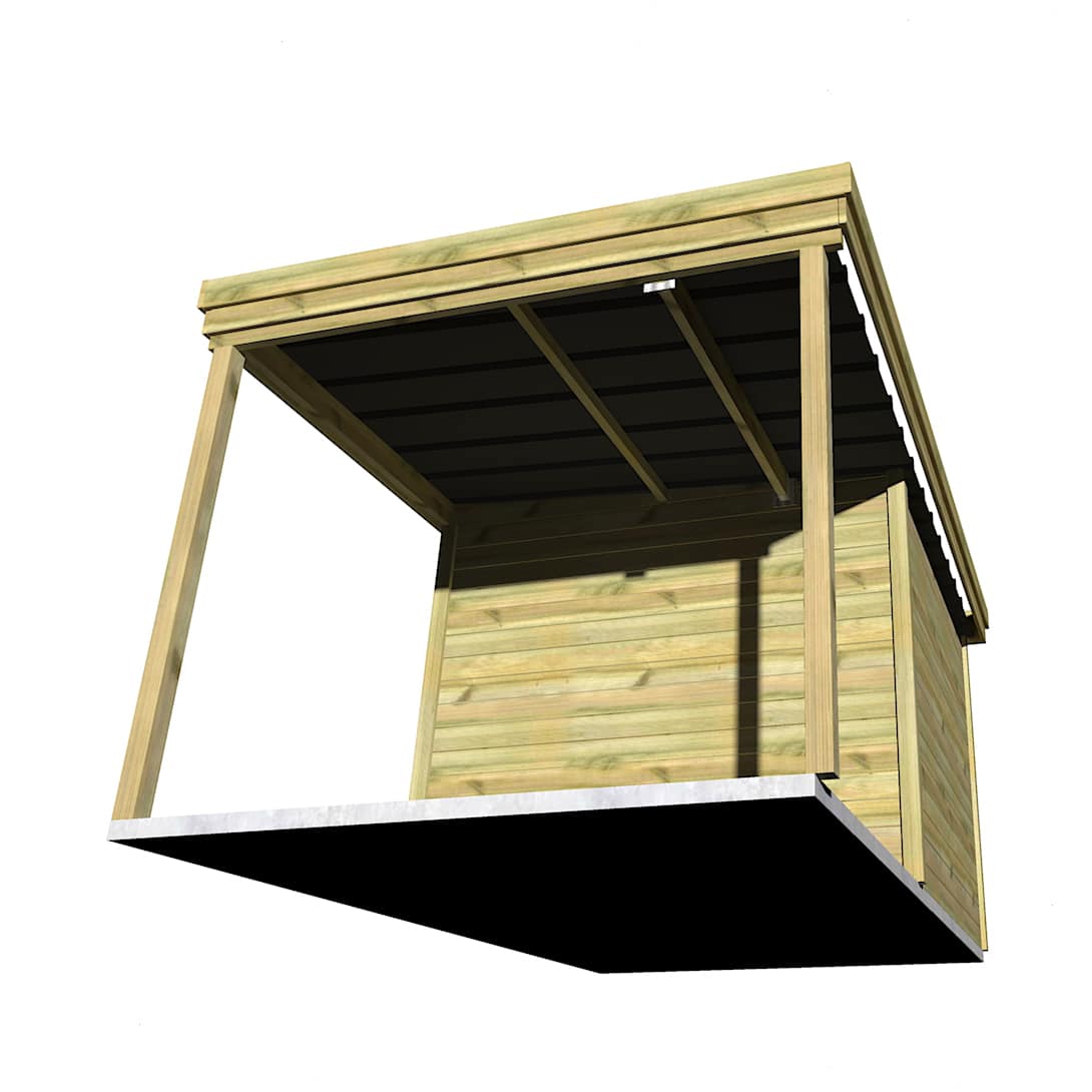 Abri Français Gamme Origine Contemporain abri de jardin 13,9 m² pin 27 mm