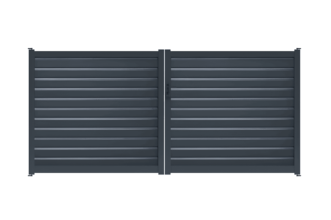 METAL GARDEN Portails Battants portail persienne 3500x1600 alu