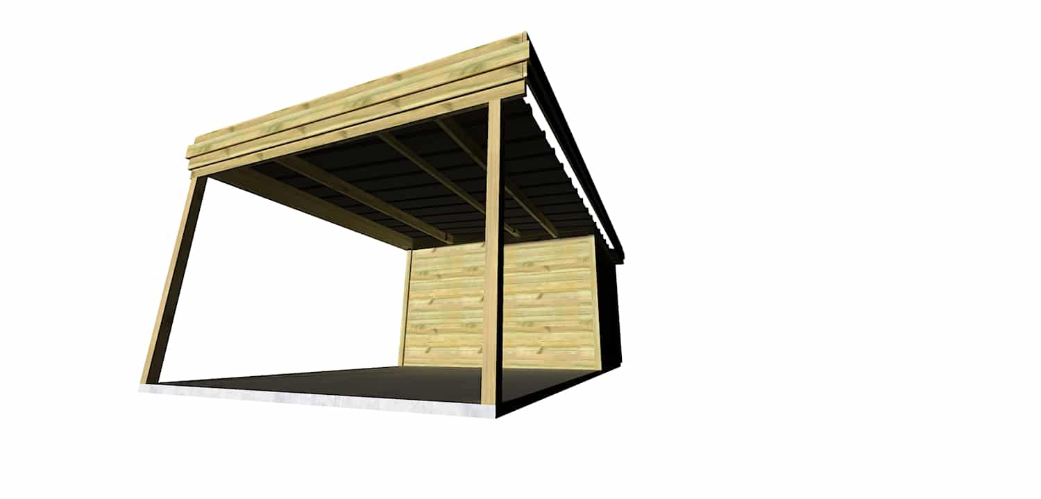 Abri Français Gamme Origine 23,2 m² abri bois 6,26 x 3,71 m