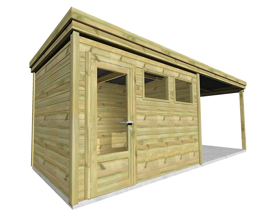 Abri Français Gamme Origine Pool House 17m2 abri jardin bois autoclave