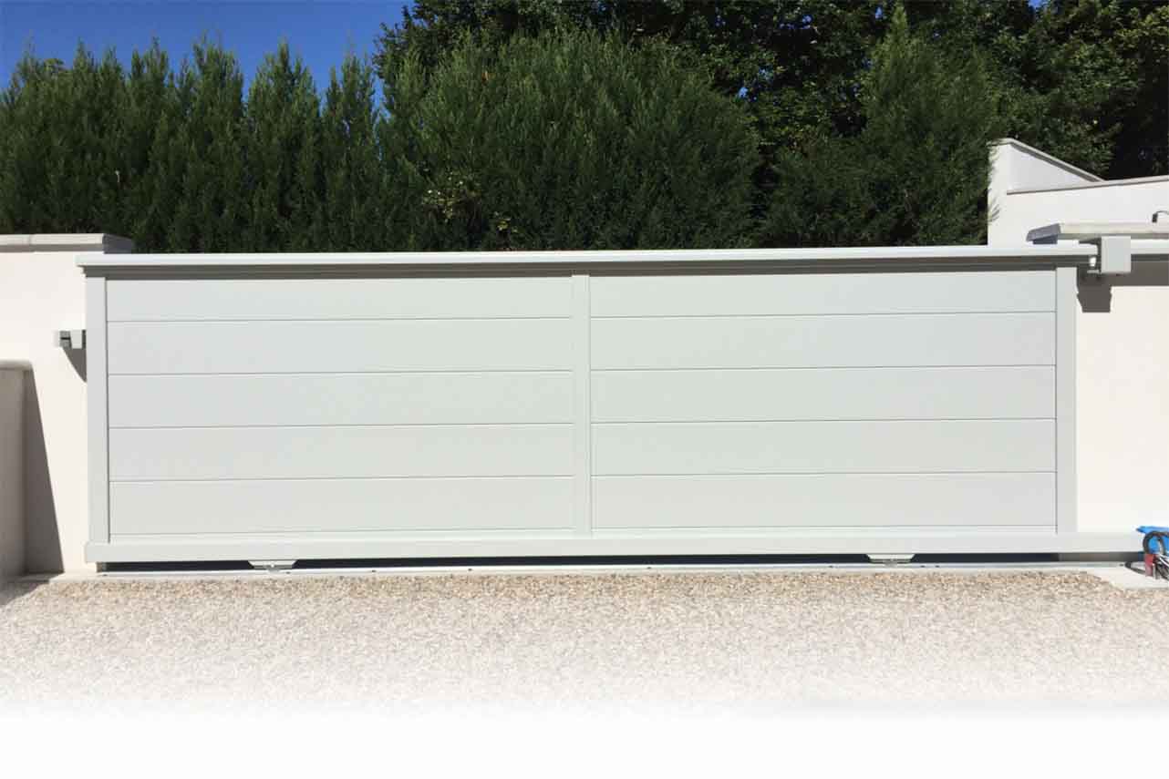 METAL GARDEN Coulissants Aluminium plein portail 3500x1600
