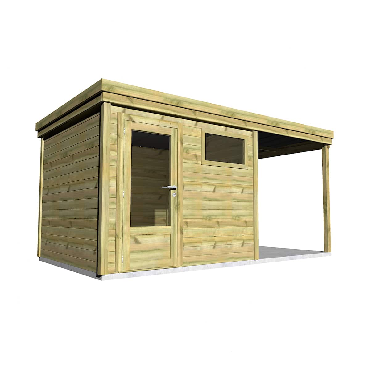 Abri Français Gamme Origine Contemporain abri de jardin 13,9 m² pin 27 mm