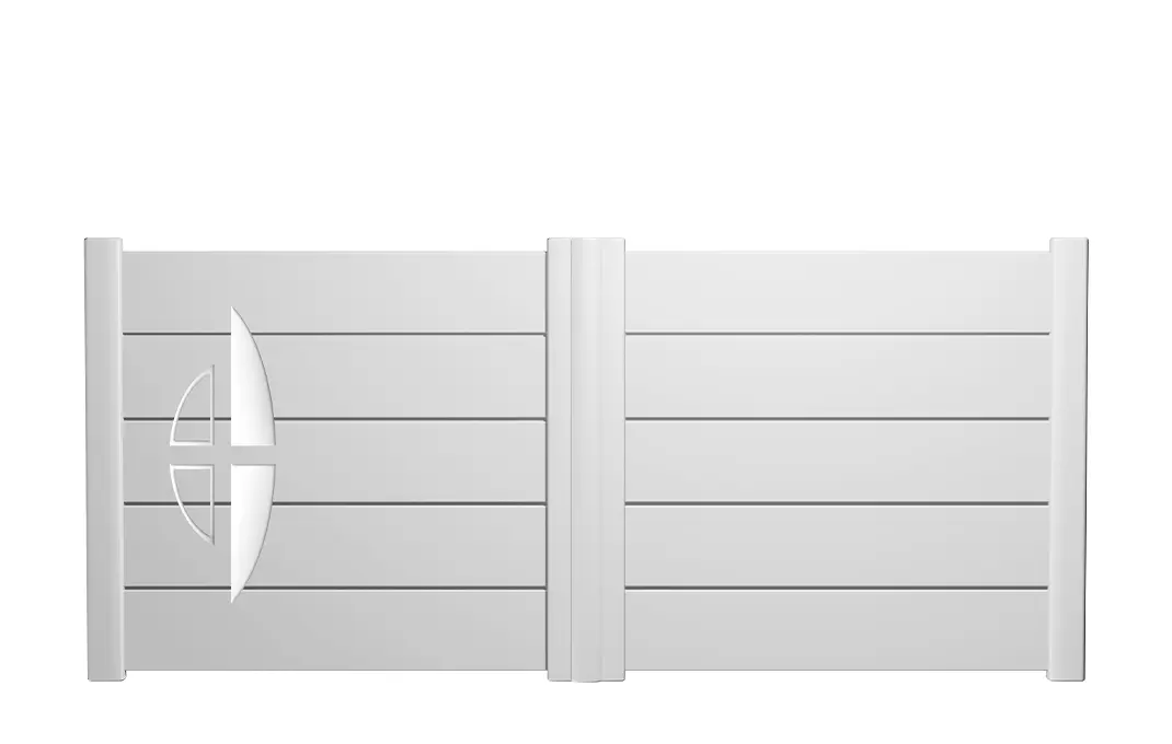 Préfalu Modèle 2 portail battant aluminium motorisable