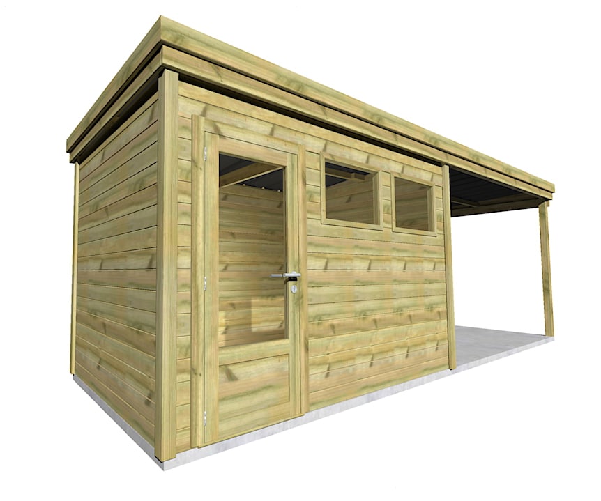 Abri Français Gamme Origine Pool House 17m2 abri jardin bois autoclave