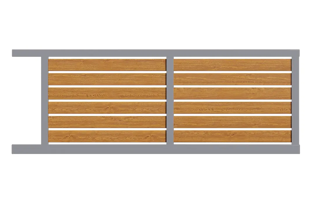 Préfalu Soufrière portail coulissant aluminium jardin