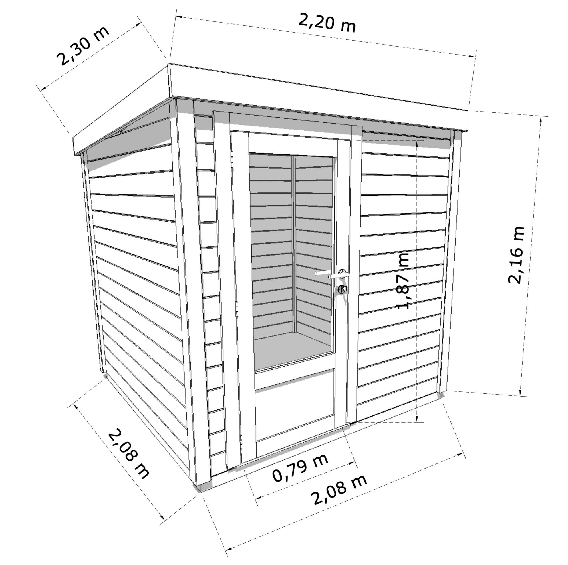 Abri Français Origine Local Piscine abri jardin 5 m²