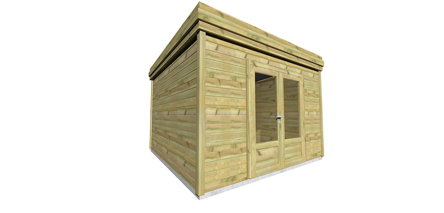 Abri Français Gamme Origine abri jardin 10,9 m² porte double