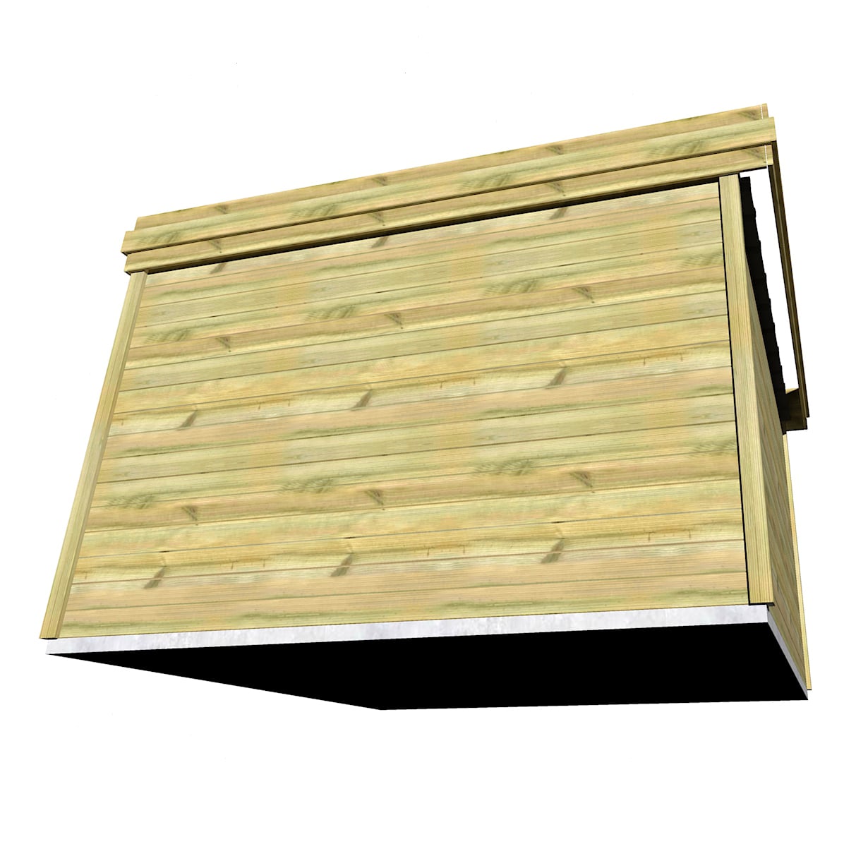Abri Français Origine local de jardin 13,2 m² porte double pin 27mm
