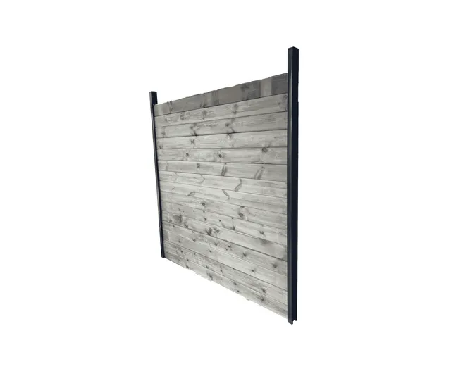 Abri Français Clôture 130x27 planche bois pin autoclave gris