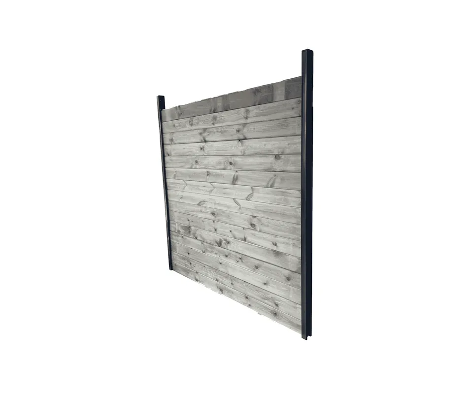 Abri Français Clôture 130x27 planche bois pin autoclave gris