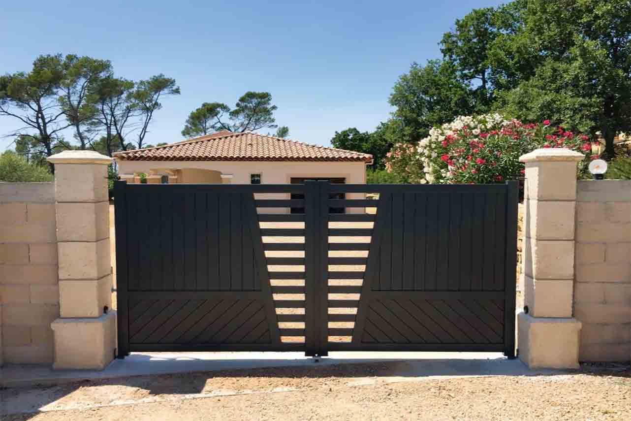 METAL GARDEN Portail battant déco droit portail alu 3500 mm