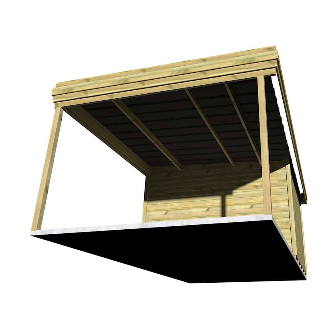 Abri Français Gamme Origine abri bois 10,9 m² porte double