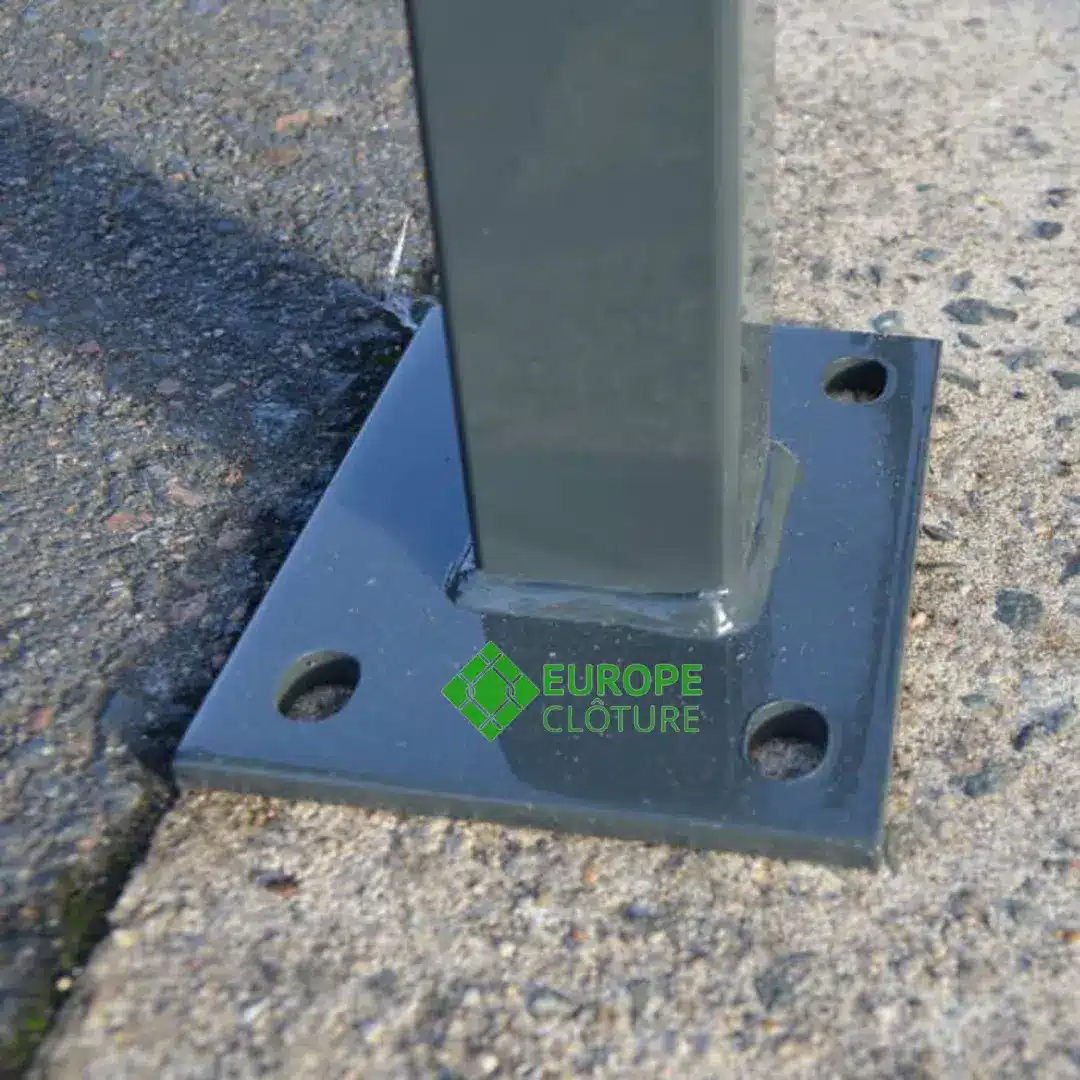 Europe Clôture Accessoires Platine poteau carré à l'unité