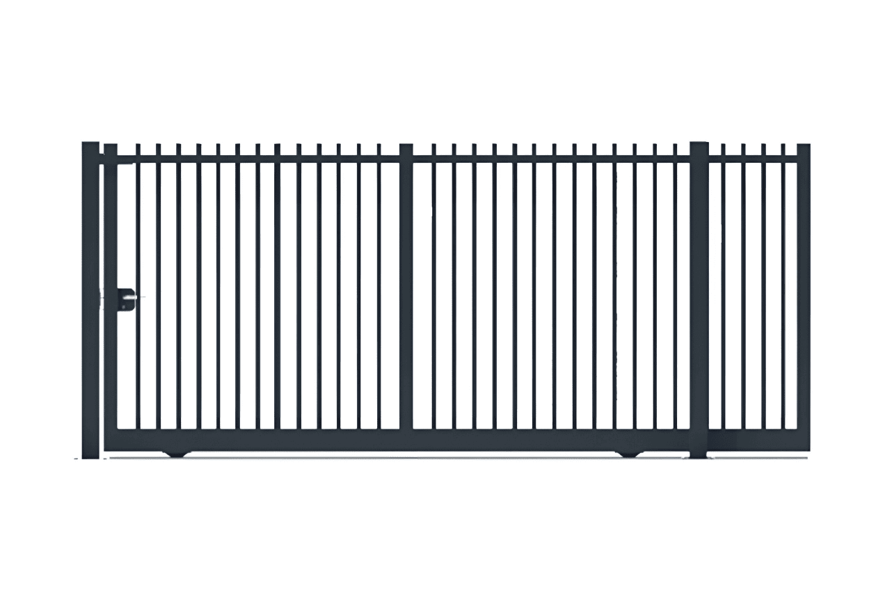 METAL GARDEN Portail coulissant tubes passants acier 3000 mm