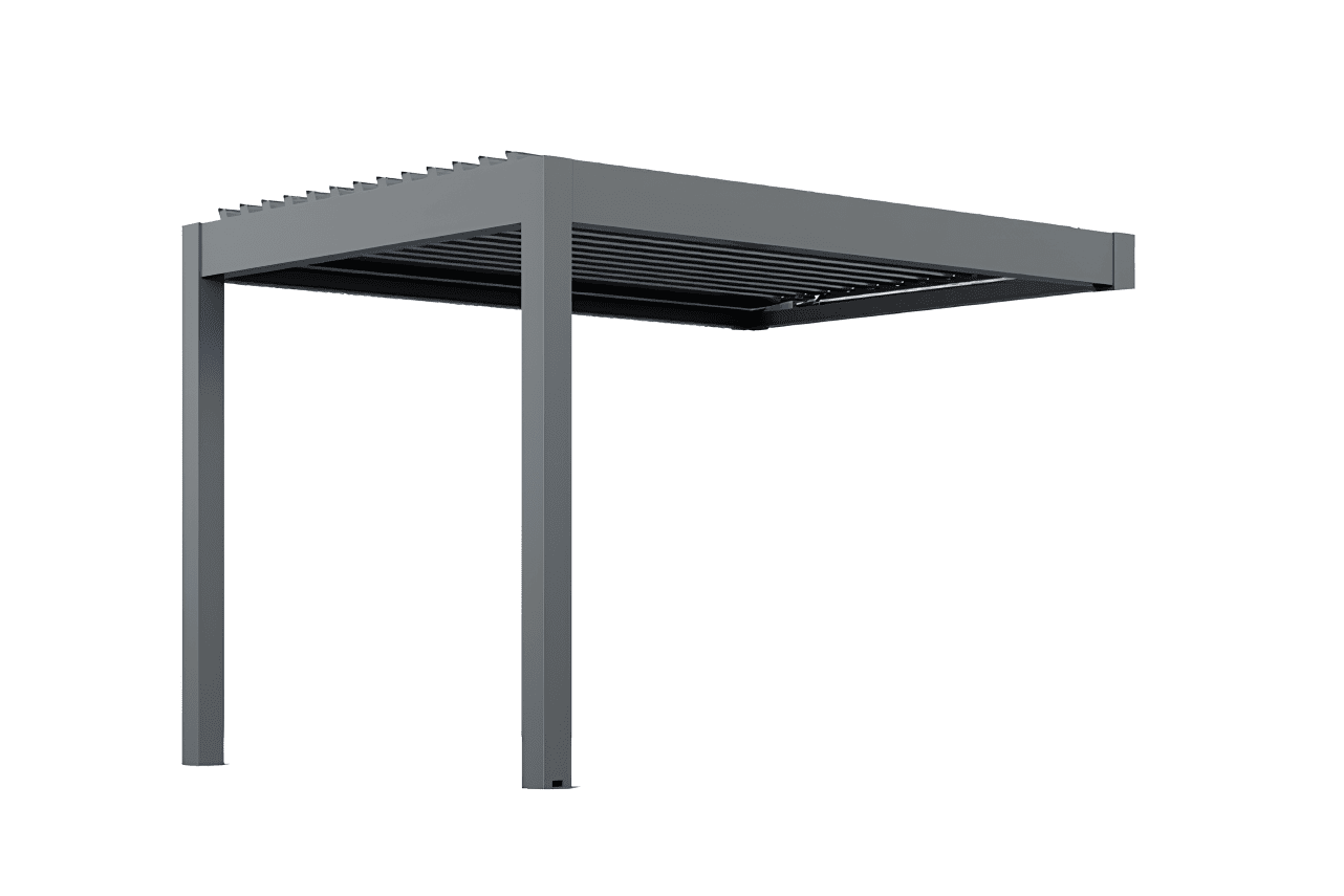 METAL GARDEN Pergolas bioclimatique adossée motorisée alu