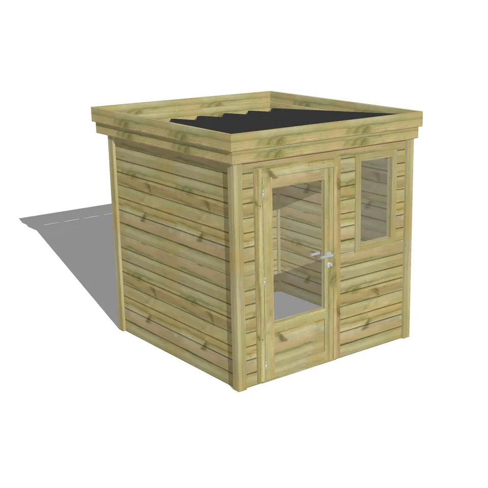 Abri Français Origine abri de jardin porte vitrée fenêtre 4m²