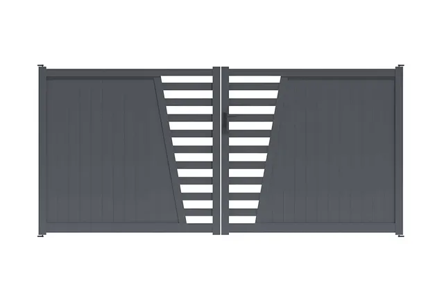 METAL GARDEN Portail battant déco droit portail alu 3500 mm