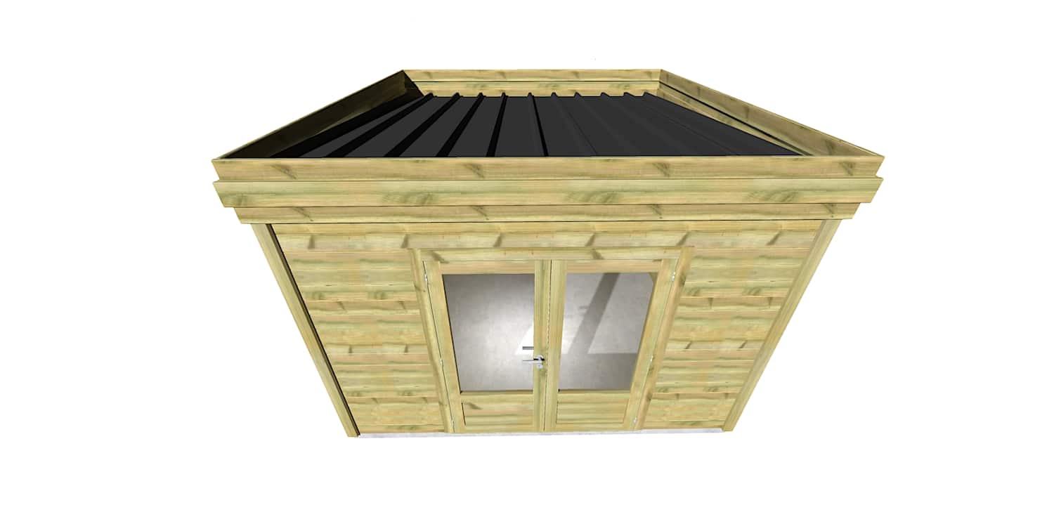 Abri Français Gamme Origine abri jardin 10,9 m² porte double