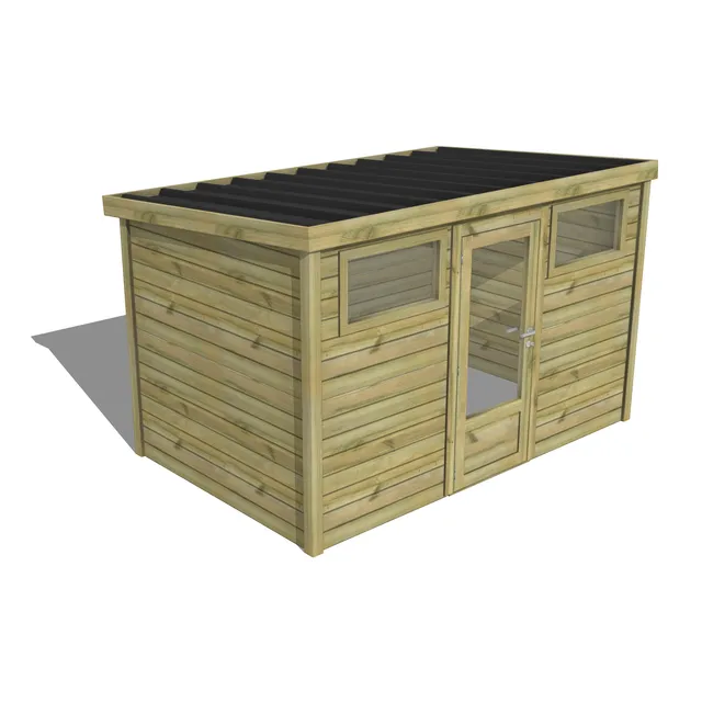 Abri Français Essentiel Abri de jardin 6,8m² porte vitrée