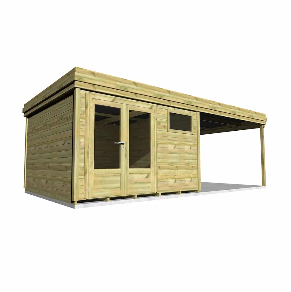Abri Français Gamme Origine abri bois 10,9 m² porte double