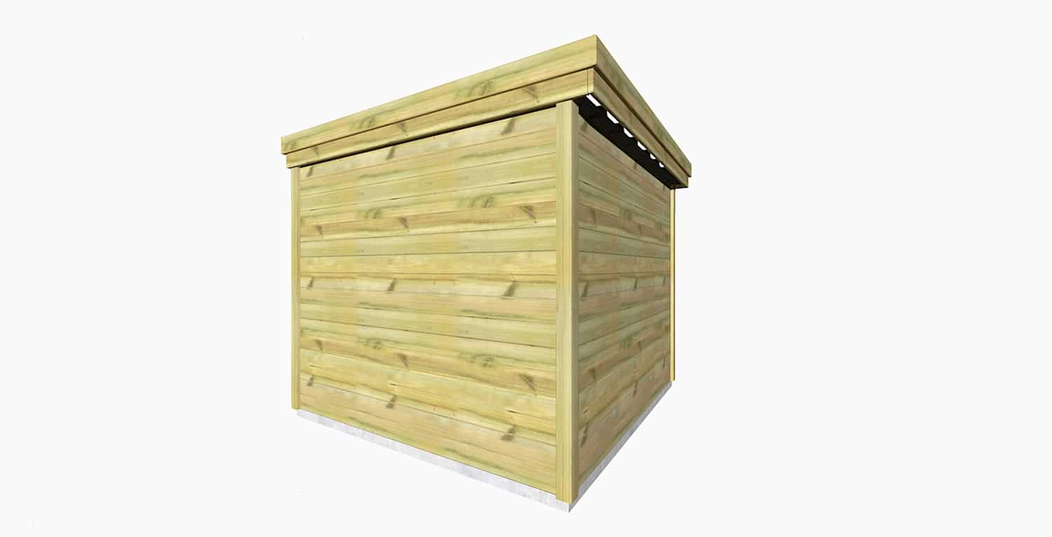Abri Français Gamme Origine 2,76x2,91 m abri de jardin 8 m2 porte