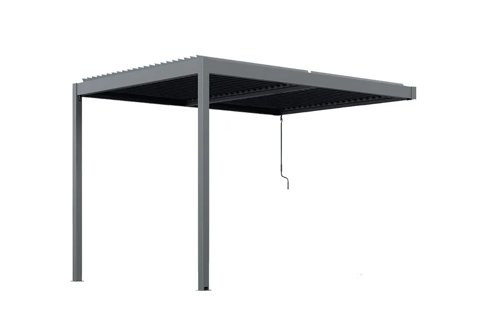 METAL GARDEN Pergolas bioclimatique adossée éco alu manuelle