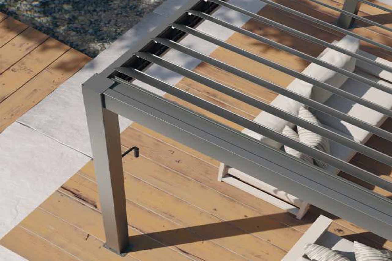 METAL GARDEN Pergolas bioclimatique autoportée éco alu 3000
