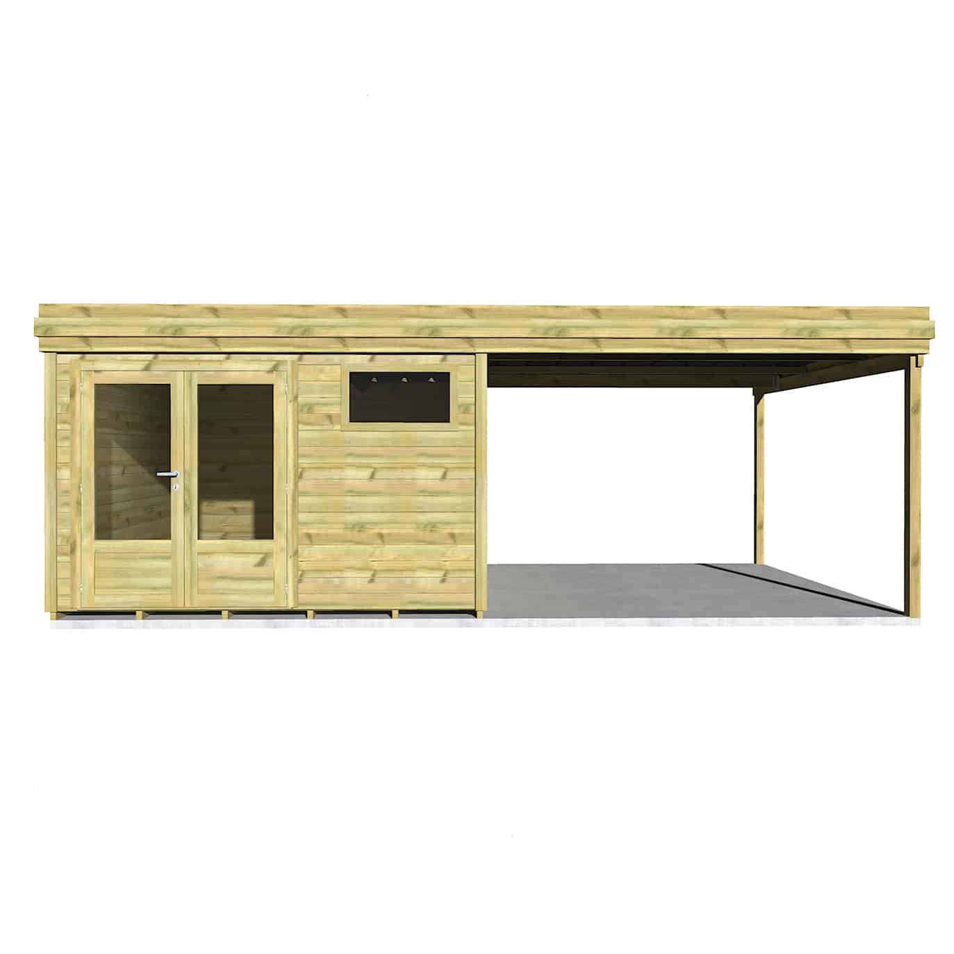 Abri Français Gamme Origine abri bois 10,9 m² porte double
