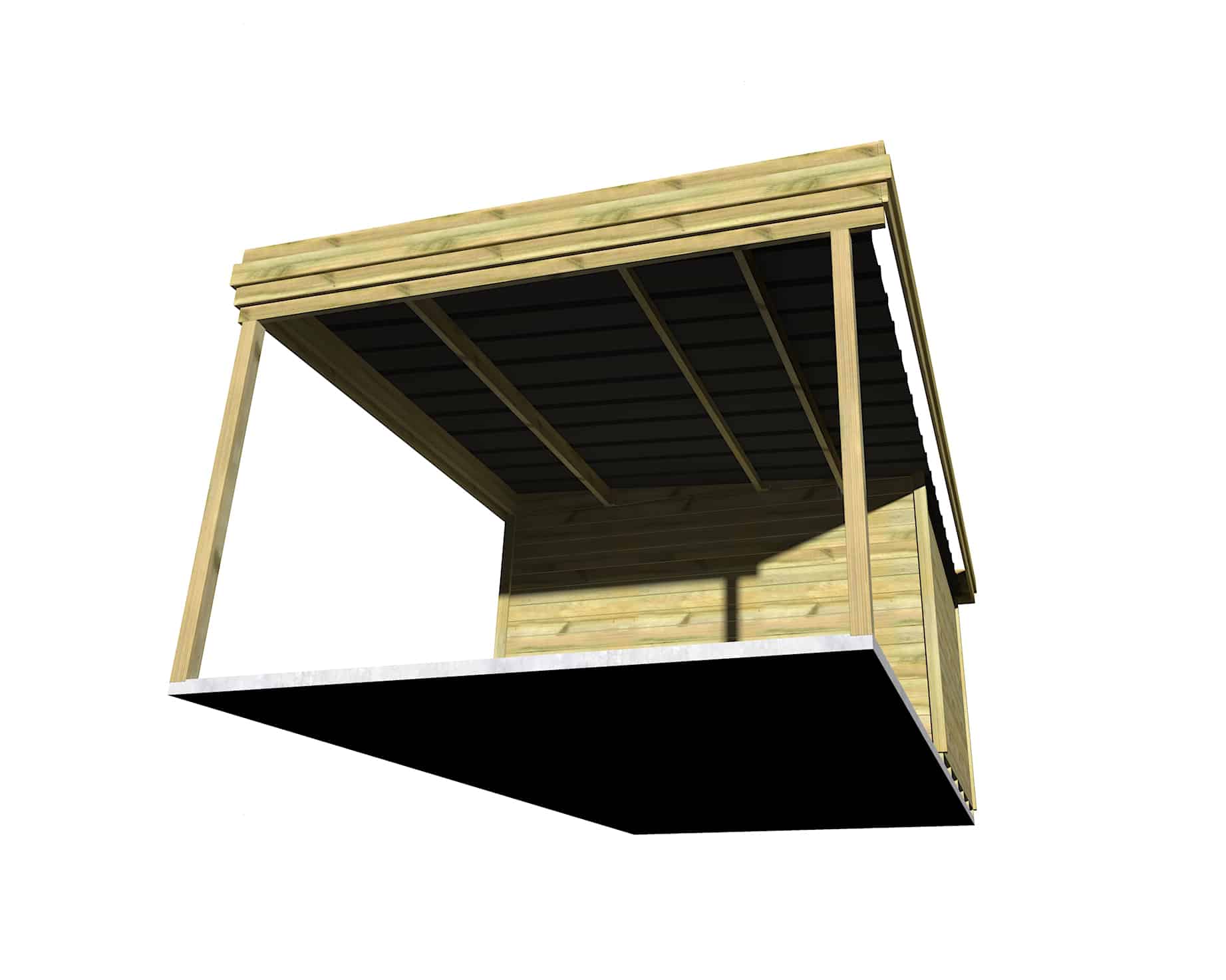 Abri Français Origine 3,3x3,3 m atelier jardin 26,2 m2 porte double