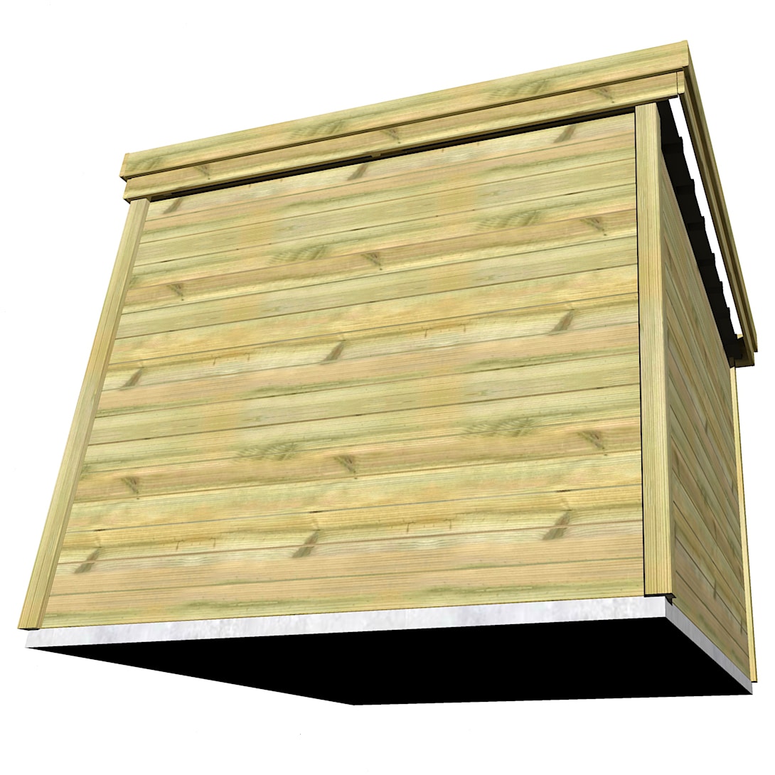 Abri Français Gamme Origine Abri Piscine 8m2 porte double bois