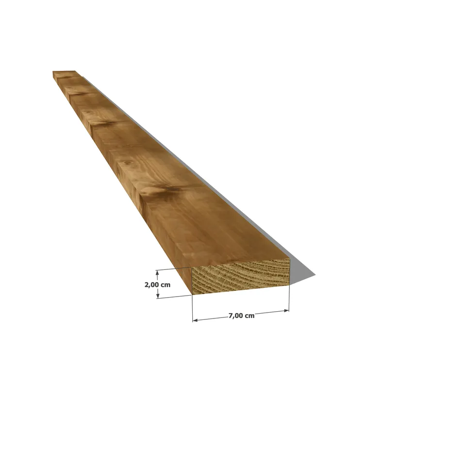 Abri Français Bois au détail latte pin 20x70 mm brun classe 3