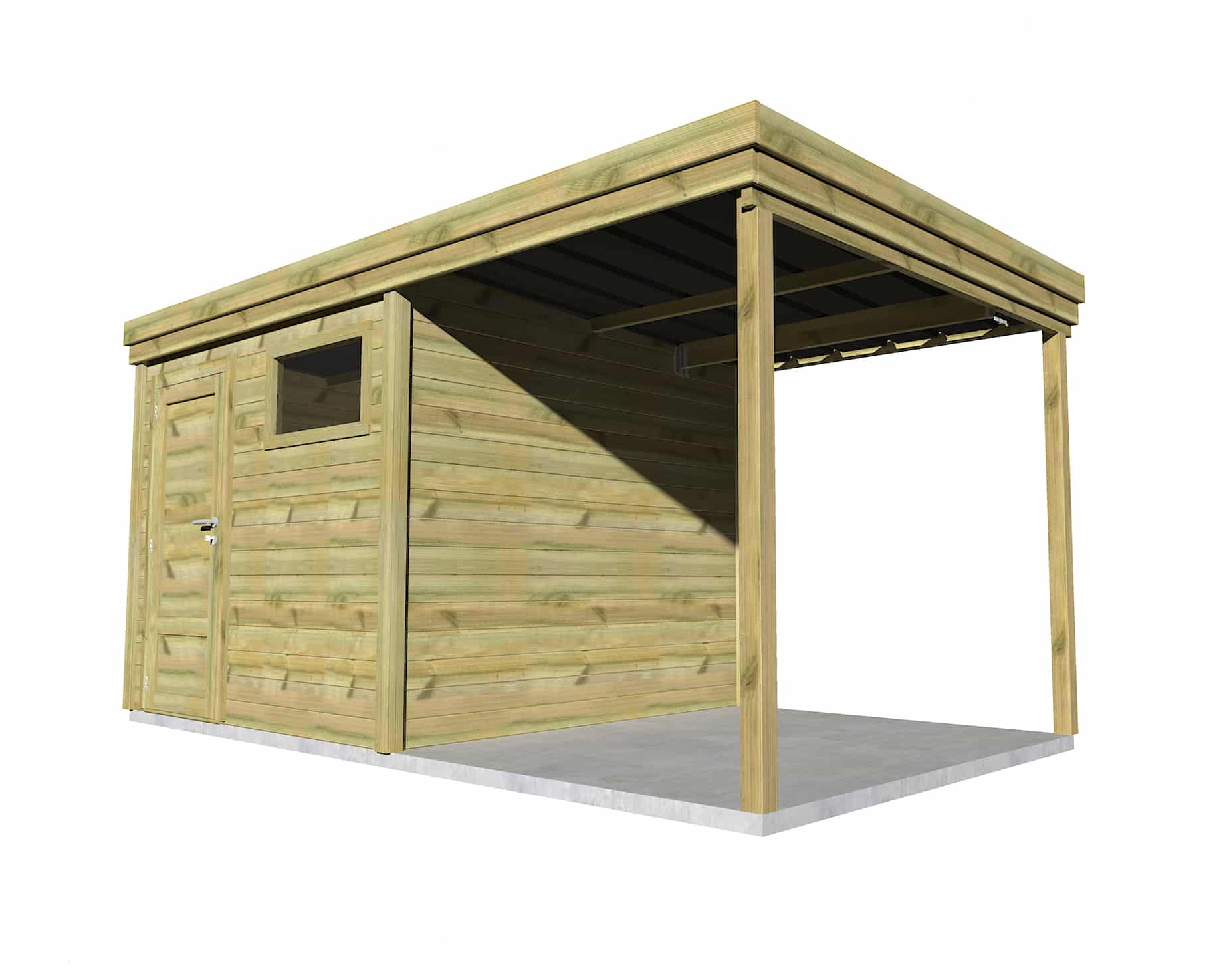 Abri Français Gamme Origine Rangement 13,9m2 abri jardin bois